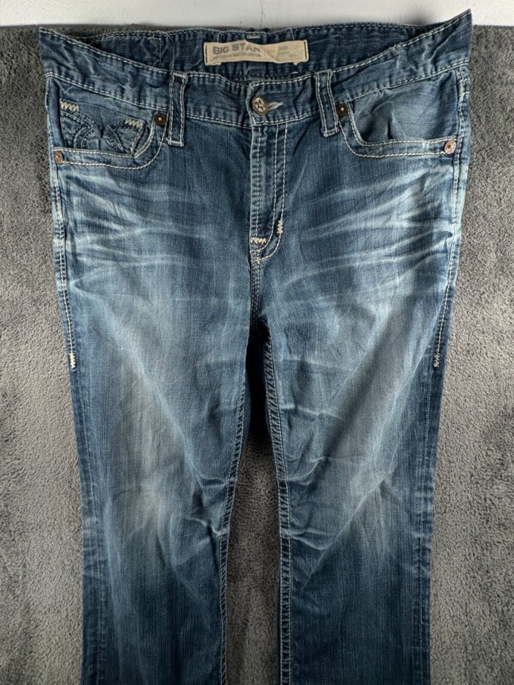 Big Star Denim Blue Jeans Men Urban Unton Straight Cut Vintage Collection 38R